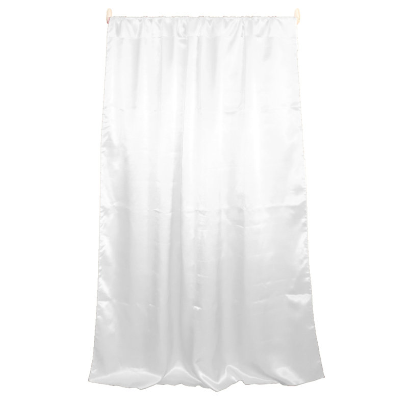 Panneau de rideau semi-transparent en polyester Dafni, L 58 po x L 72 po, Blanc