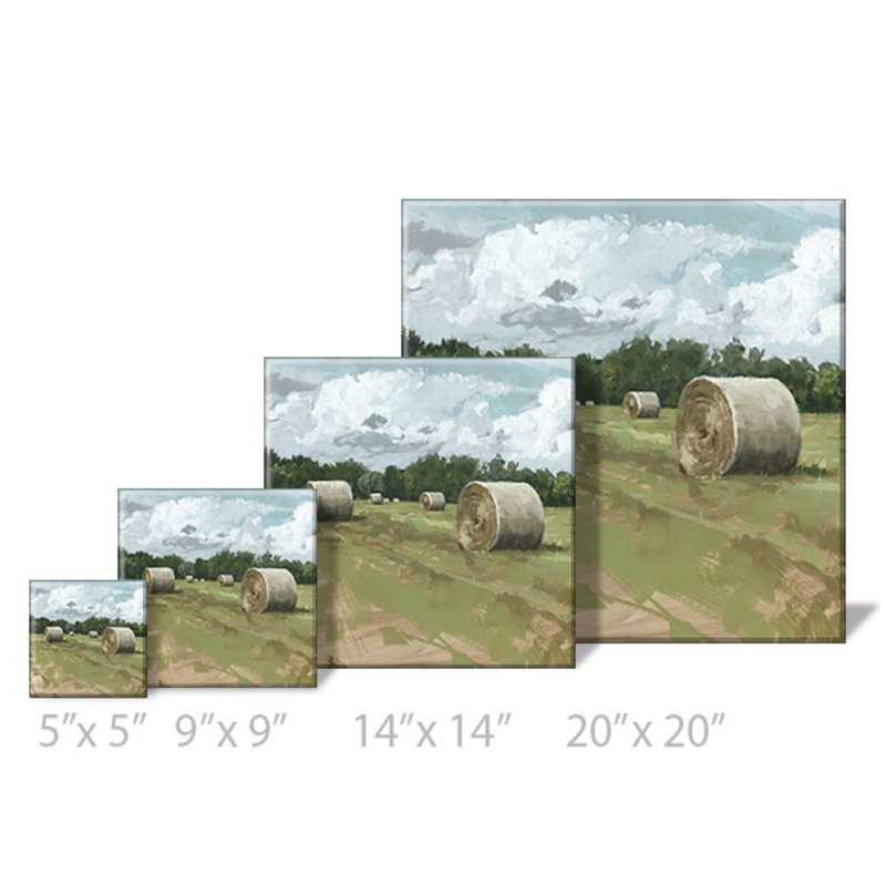 Impression sur toile tendue Hayfield, H 20 po x l 20 po x P 1 po