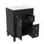 Meuble-lavabo 24 po avec lavabo en céramique, meuble-lavabo compact, conception moderne avec 2 tiroirs et tablette réglable-1906641447