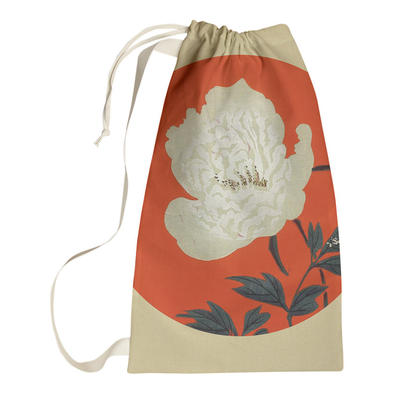 Steadman Fabric Laundry Bag with Handles, Large (76.5" H x 29.5" W x 1.5" D), Ivory