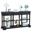 Console Stable - Buffet rétro noir avec grand tiroir et tablette de rangement pour les essentiels de la maison