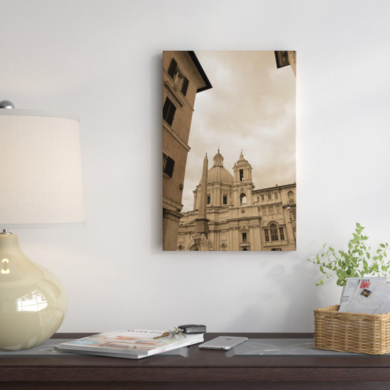 " Architettura Di Italia I " by Greg Perkins, 26" H x 18" W x 1.5" D, Black Framed Canvas, No Mat