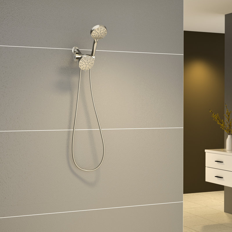 Pomme de douche ronde multifonctionnelle 4,7 po, Nickel brossé