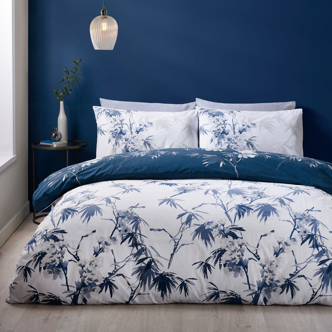 Kyoto Floral Reversible Duvet Cover Set