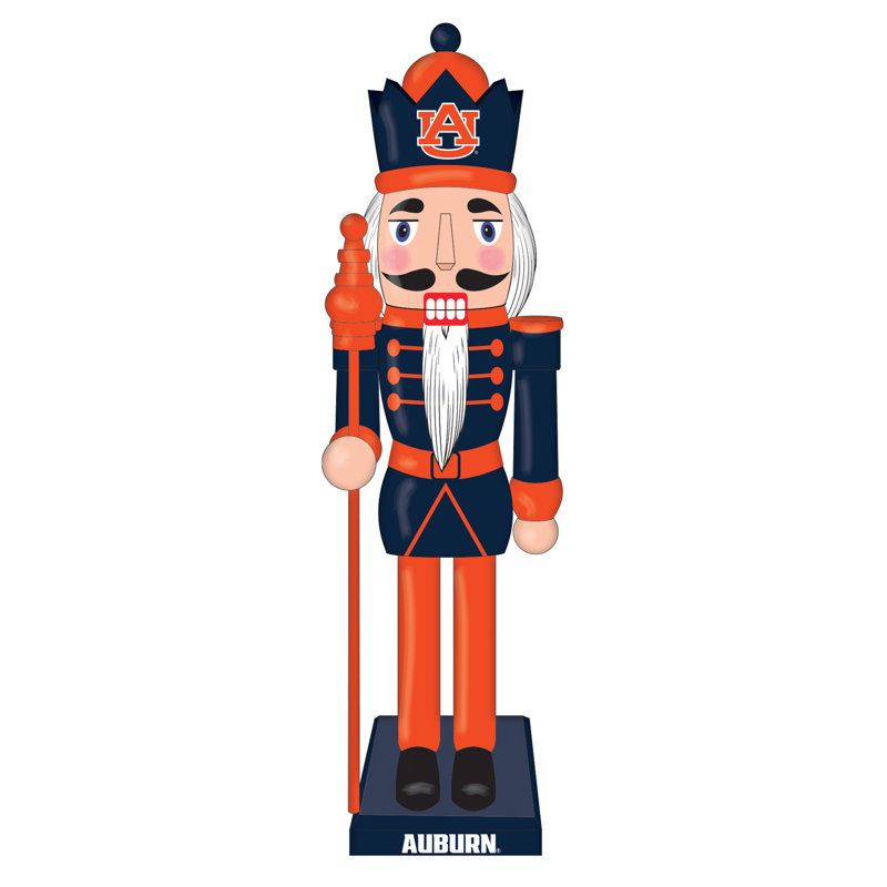 NCAA 12" Wooden Tabletop Nutcracker , NCAA Auburn