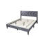 Linen Bed with Tufted Headboard-404982020-405671602