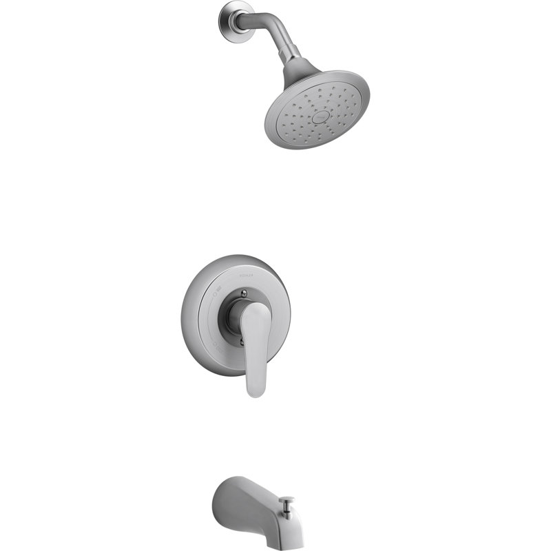 Ensemble de garniture de bain et douche kohler rite-temp, soupape non incluse July, Chrome brossé