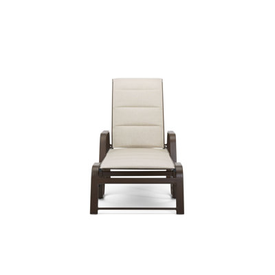 Key West Padded Sling Outdoor Metal Chaise Lounge