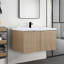 Armoire de salle de bain à fixation flottante 36 po avec lavabo en résine, portes à fermeture douce-457341775