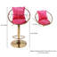 Chaise de bar en velours, conception unique, rotation à 360 degrés, hauteur réglable, ensemble de 2-474088447