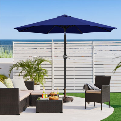 11 FT Patio Umbrella Market Umbrella with 32 LED Lights