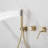 Modern 10" Wall Mounted Rainfall Shower System With Handheld Shower, Rotatable Shower-129178243