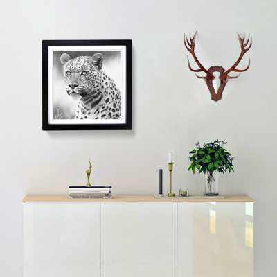 Leopard Drawing - Framed Print