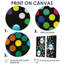 Art graphique mural géométrique circulaire sur code noir-825465496-825465497-825465498