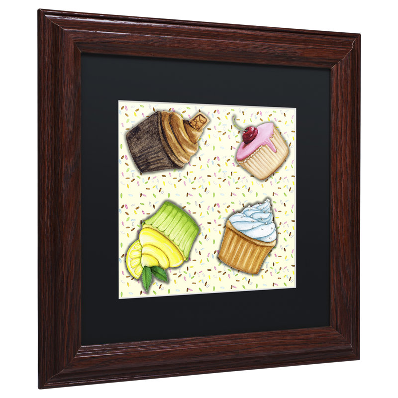 « petits gâteaux rejetter », art encadré, H 11 po x l 14 po x P 0,5 po, Noir