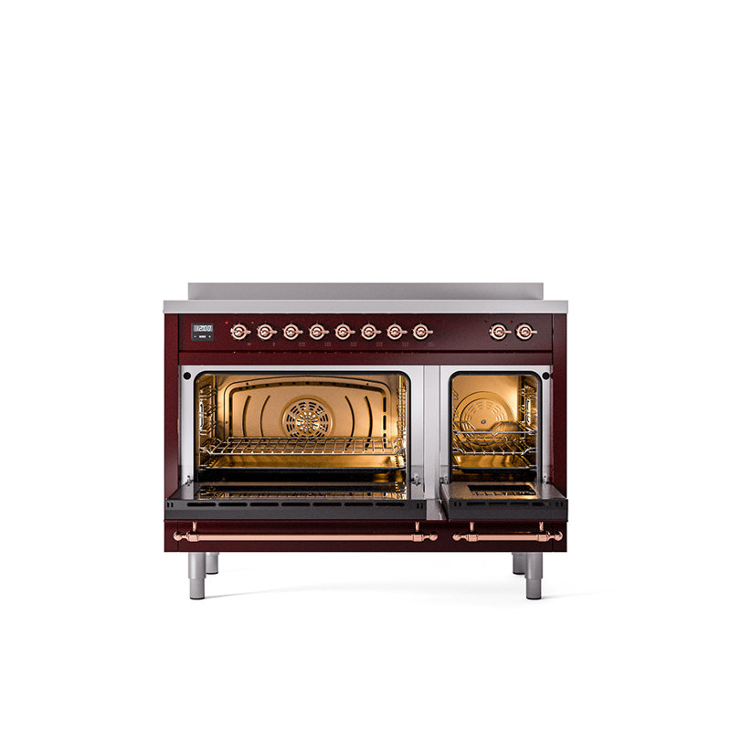 ILVE Nostalgie II 48 in Induction Range, Burgundy/Copper