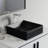 Dowell 6004 Modern Bathroom Design Fluted Square Ceramic Vessel Sink - Matte Black-118230142