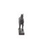 Sculpture cheval polystone brun