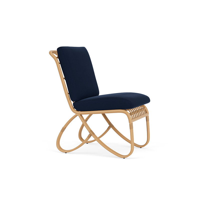 Riviera Outdoor Dining Side Chair, Decorline Navy