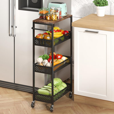 Chariot de cuisine sur roulettes pour petits espaces