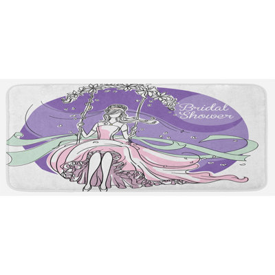 Solid Color Polyester Kitchen Mat