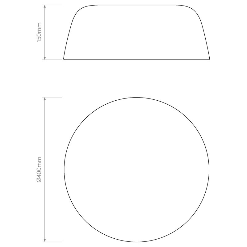 Taiko 3 - Light Flush Mount, Matte Black