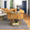 Table de bout ronde en verre avec rangement Pangea Home Benson Edward