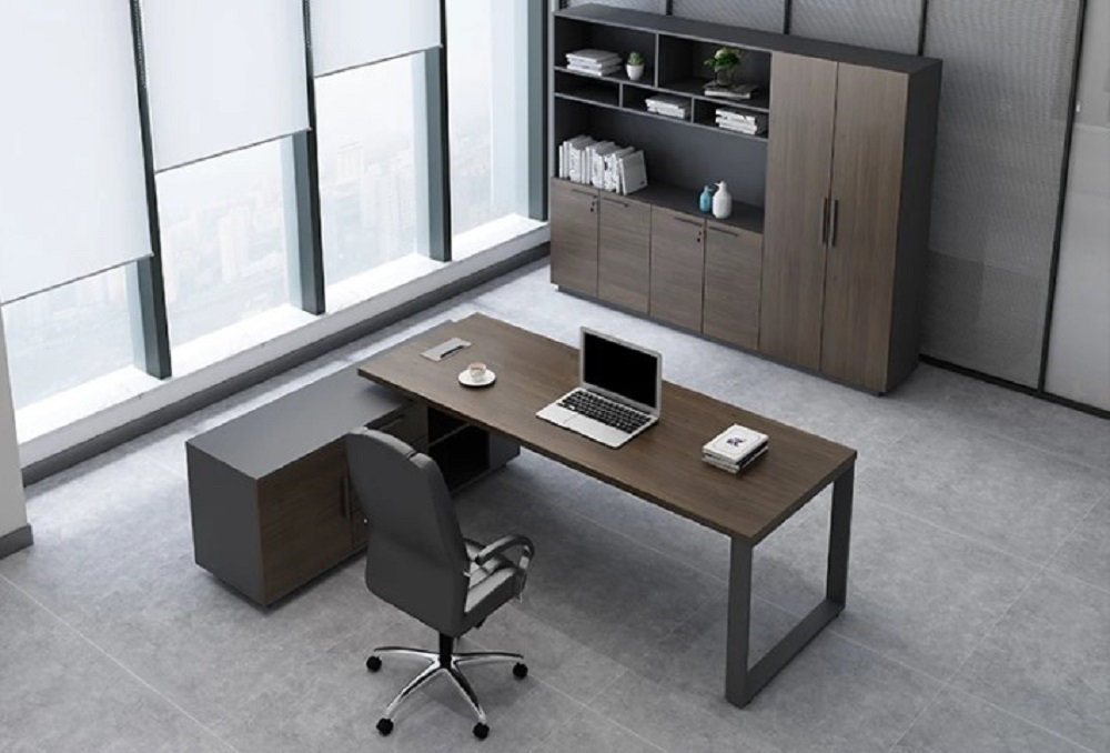 Nakeeta L-Shaped Executive Desk with and Cabinet