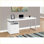 Bureaux, bureau d'ordinateur moderne de 60 po avec rangement Installation réversible | Stratifié blanc Gris métal | Blanc | Panneau de particules
