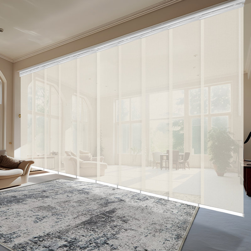 Store vertical semi-transparent extensible, Blanc