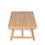 Table basse de patio rectangulaire en bois d'acacia (table incluse seulement)