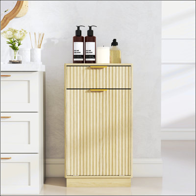 Armoire à poubelle inclinable 10 gallons Woodgrain