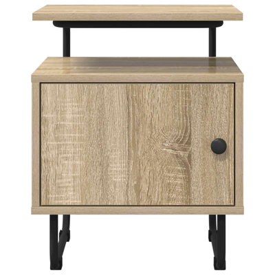 40 cm W Galvanised Steel Bedside Table