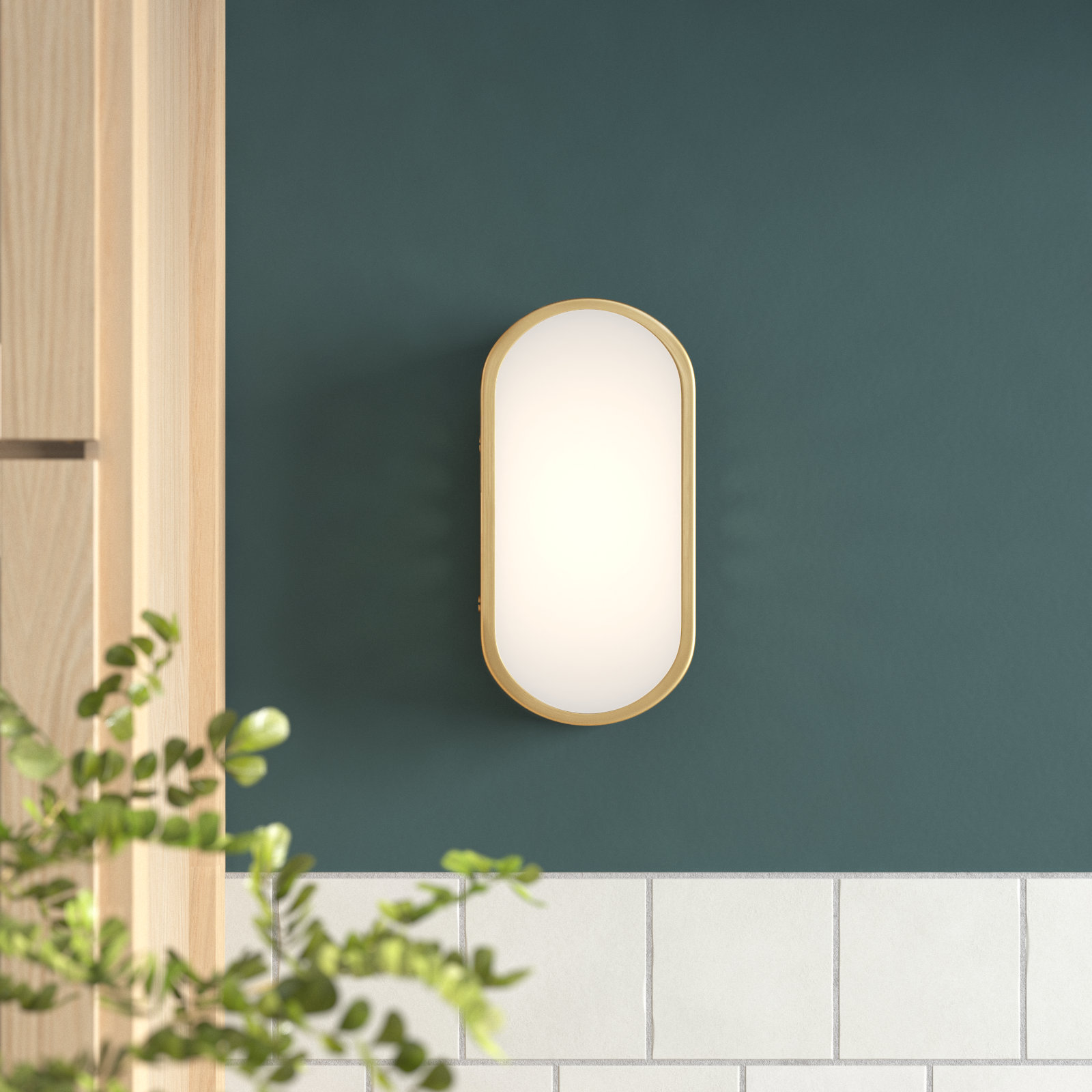 Maude Single Light Flush Mount Sconce, Aged Brass