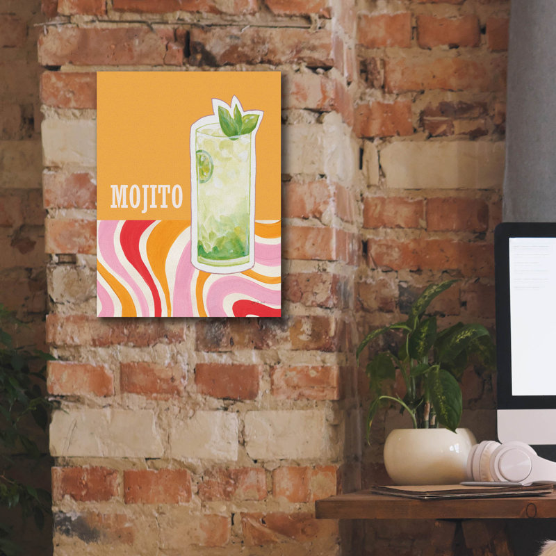 «Mojito» par Yvette St. Amant, art mural sur toile, 12 po x 16 po, H 16 po x l 12 po x P 0,75 po