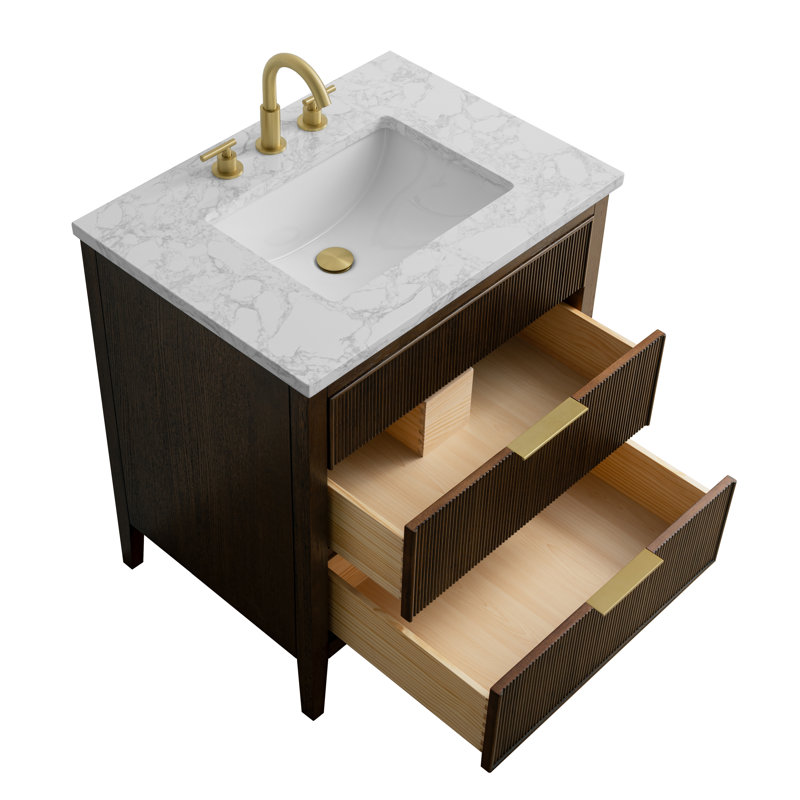Emma 30" W Single Vanity, Chestnut Brown