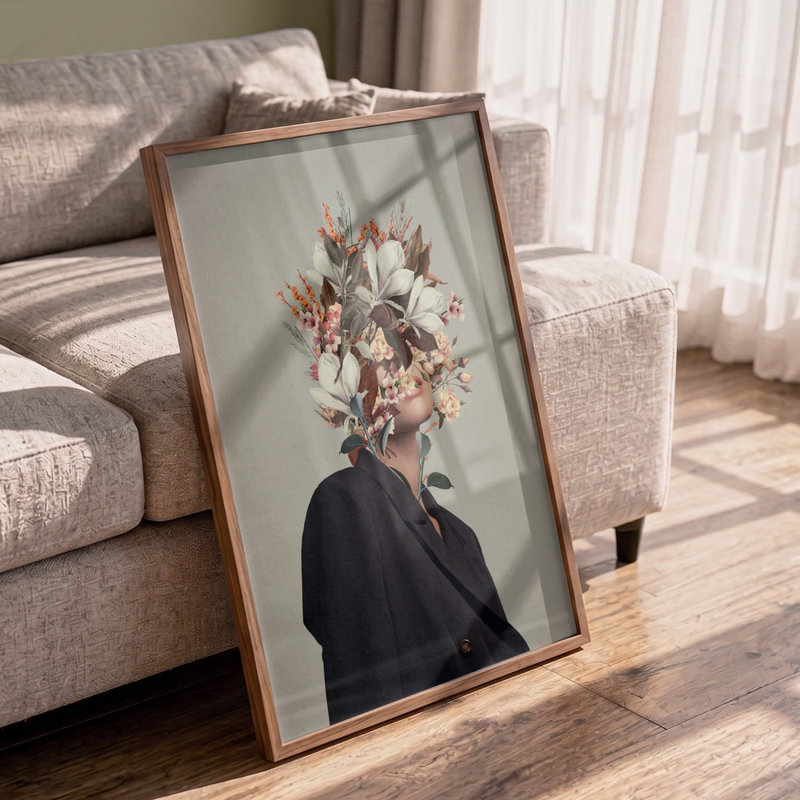 Infinite Moments Infinite Autumns by Frank Moth — Illustration, 16 × 24, Framed Print, Gold