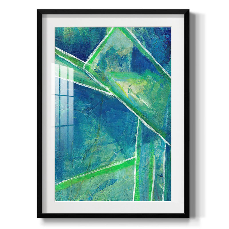 «GeometricInCoolIVPemiumGallery», reproduction d'art encadrée, H 28,5 po x l 20,5 po, Noir