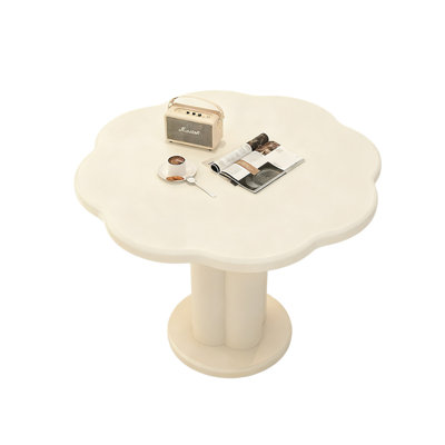 Cream Octagon Manufactured Wood Dining table