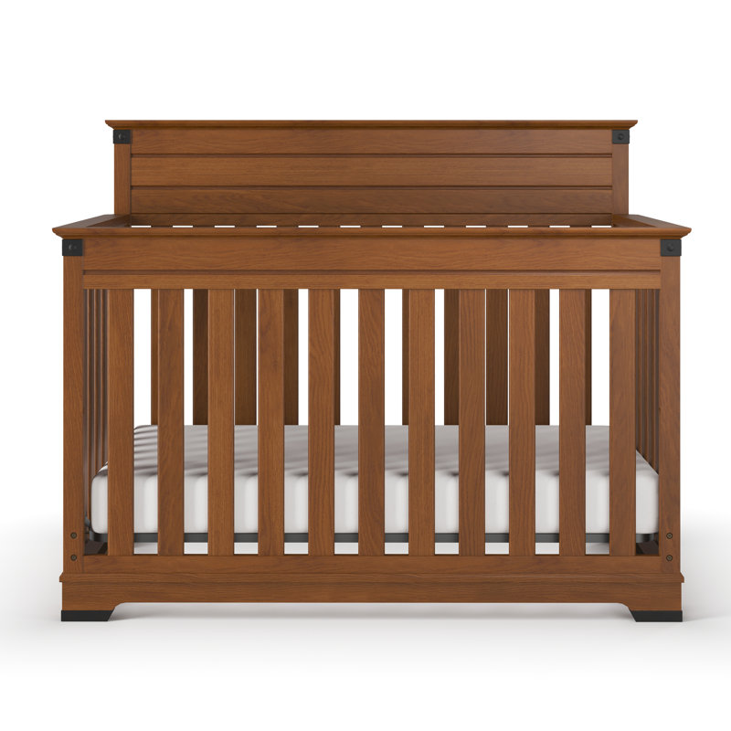 Redmond Solid Wood 4-in-1 Convertible Crib , Coach Cherry