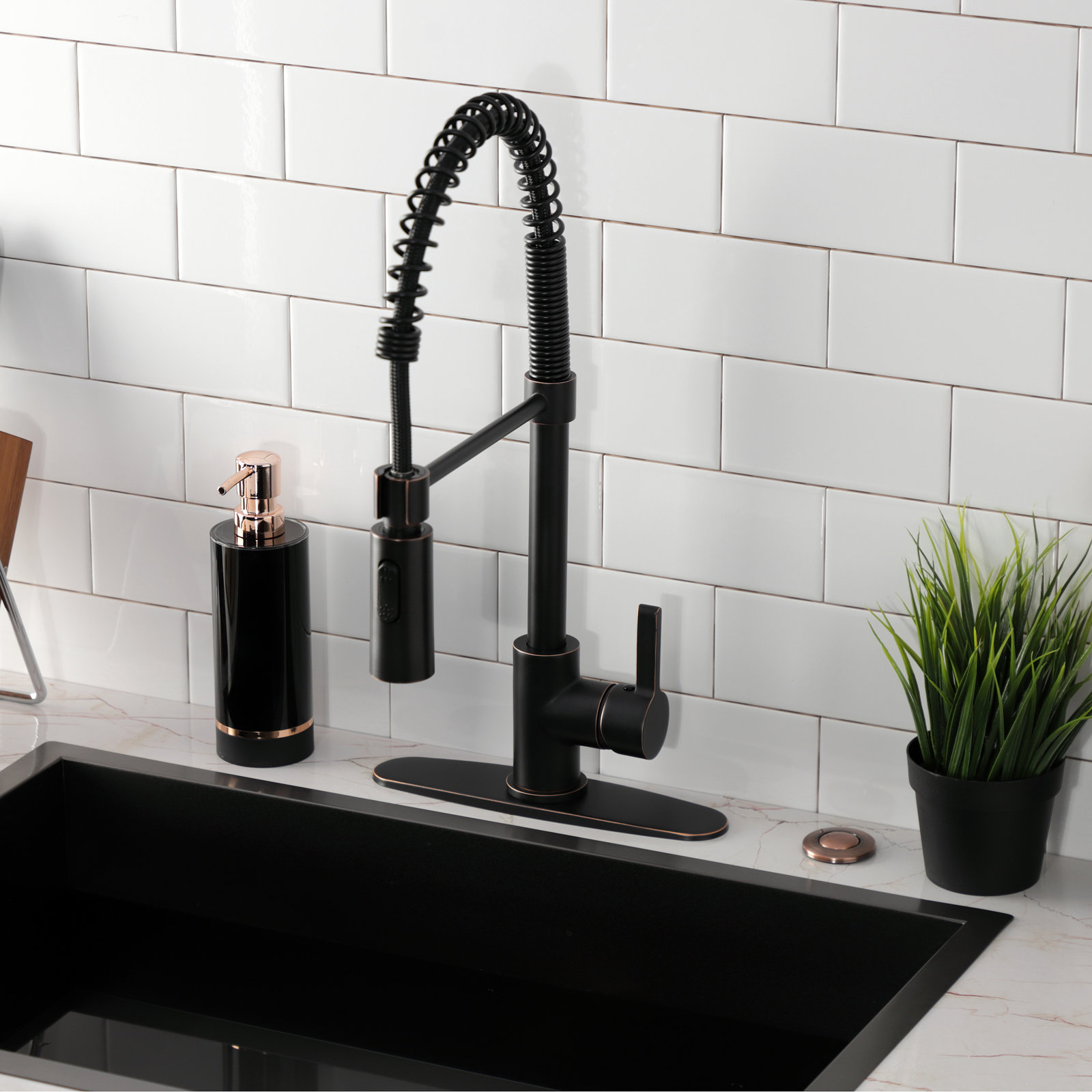Kingston Brass Continental Pre-Rinse Faucet, Naples Bronze