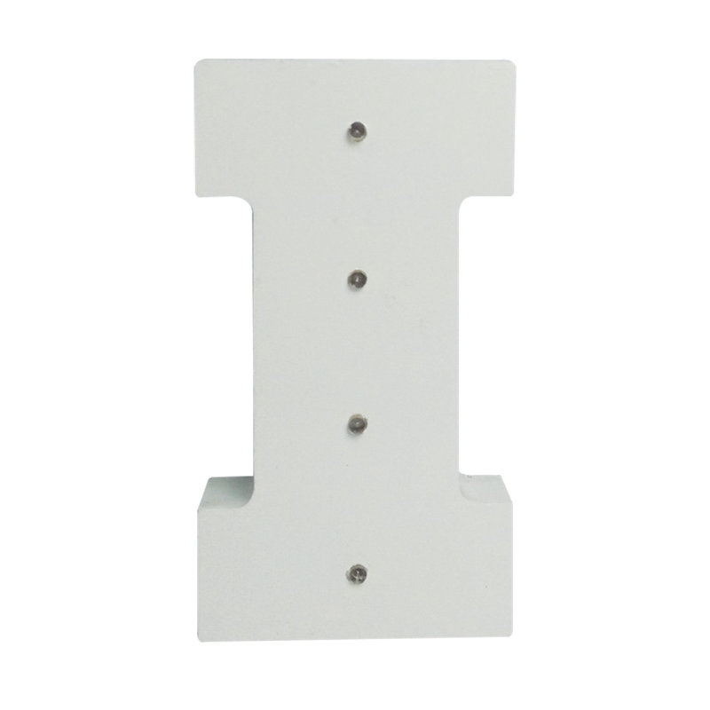 Evel Text & Numbers Letter Block, I