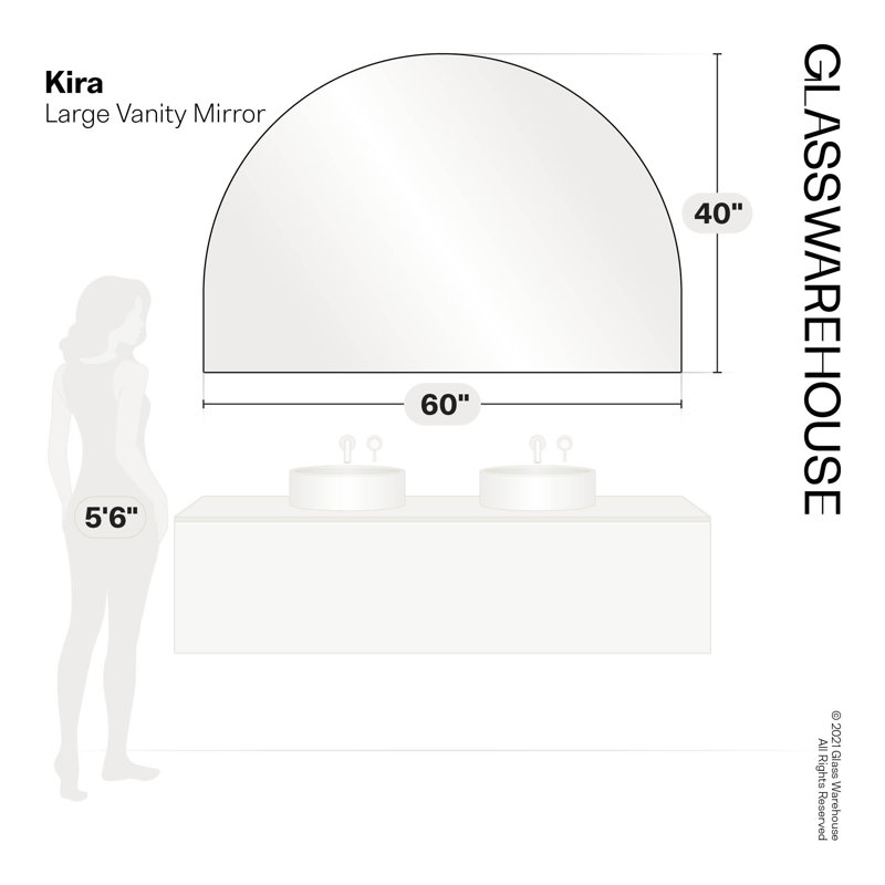 Bathroom Mirror, Black, 40'' X 60''
