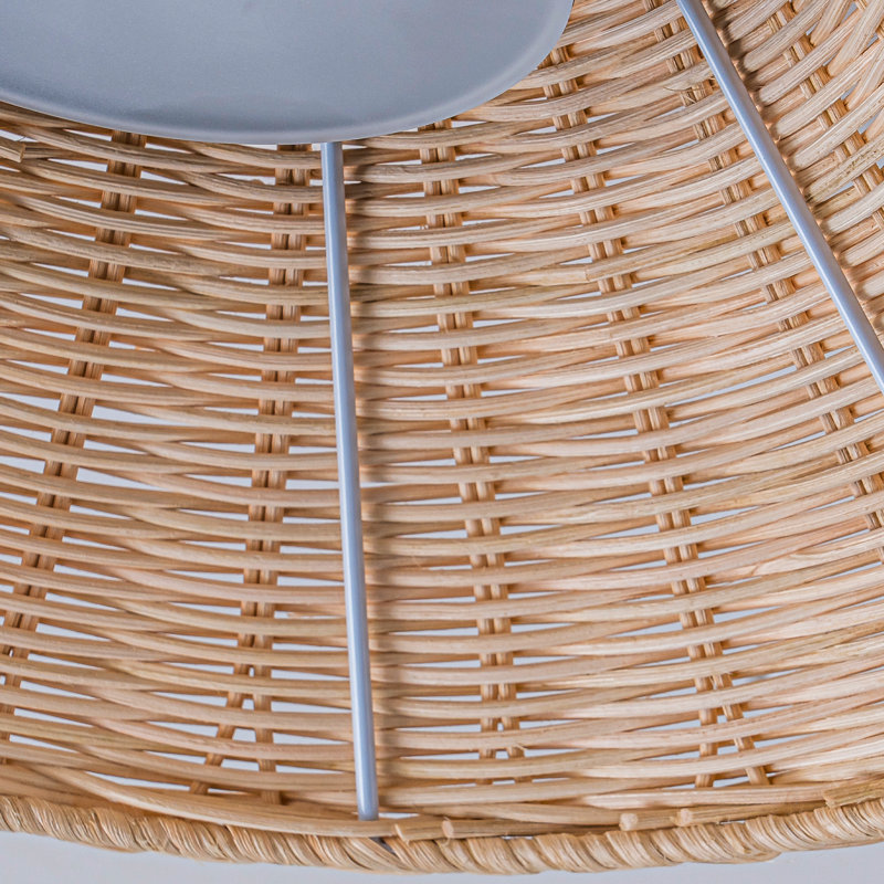 Rattan LED Flush Mount