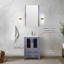 Poignée Wilbourn W Meuble-lavabo gris foncé avec comptoir en céramique blanche, robinet inclus, miroir 22 - surface de teinture pour salle de bain