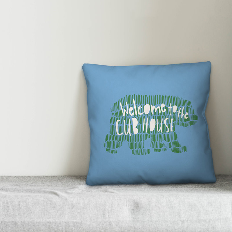  Coussin Welcome to the Cub House