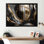 Marbre doré et noir captivant III - art mural abstrait en marbre