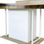 Table de salle à manger extensible aspect bois vieilli, 160 à 200 cm, 6 options de 10 sièges, chêne blanc, table de style stable pour la salle à manger, disposition des sièges, plateforme