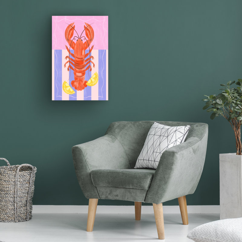 Art sur toile Melissa Donne Le Homard, H 24 po x l 16 po