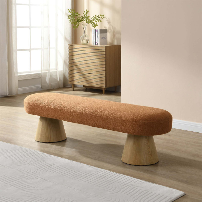Banc de salle à manger rembourré Durable, Orange
